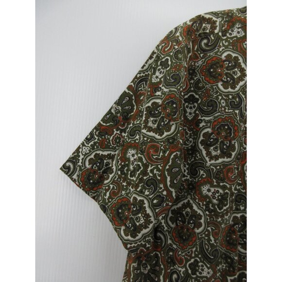 VINTAGE Van Heusen Shirt Large 60s 70s Disco Mod Paisley Dagger Collar - Picture 3 of 9